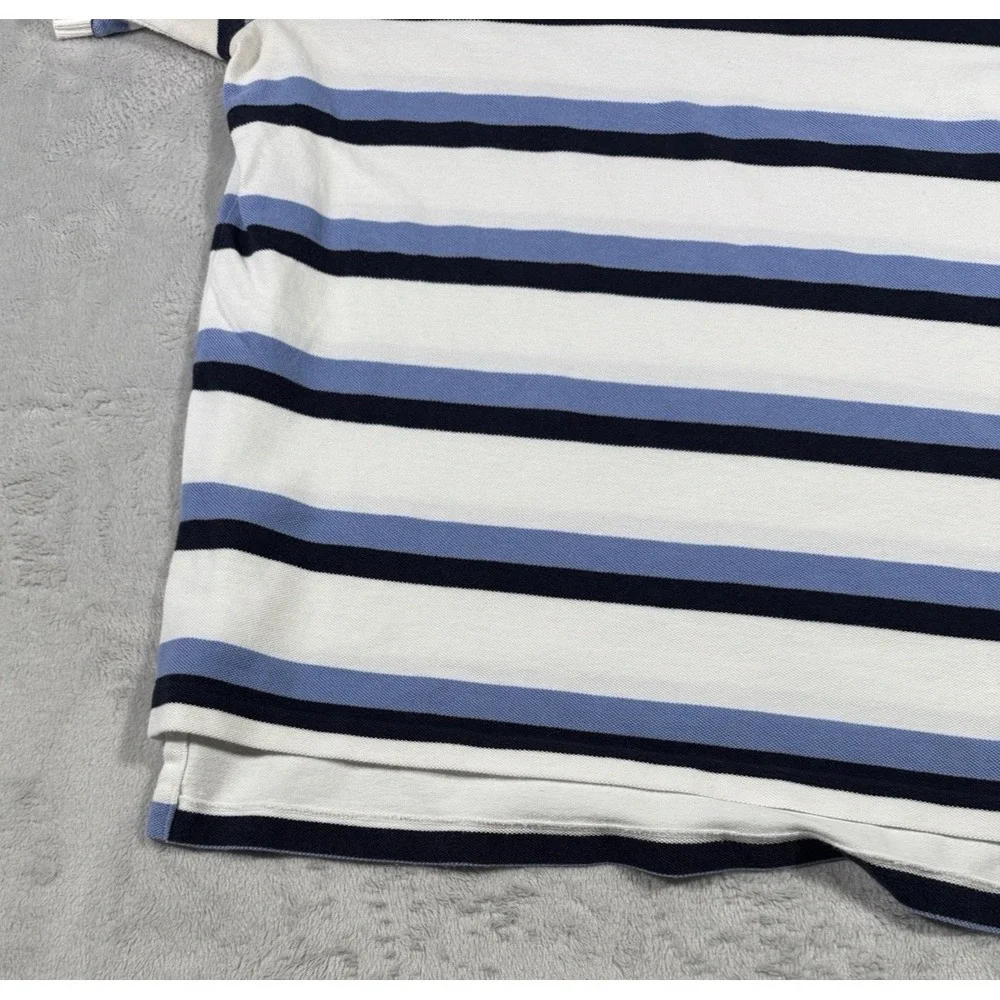 CLASSIC‎ POLO RALPH LAUREN STRIPED POLO SHIRT WHITE BLUE MENS XL